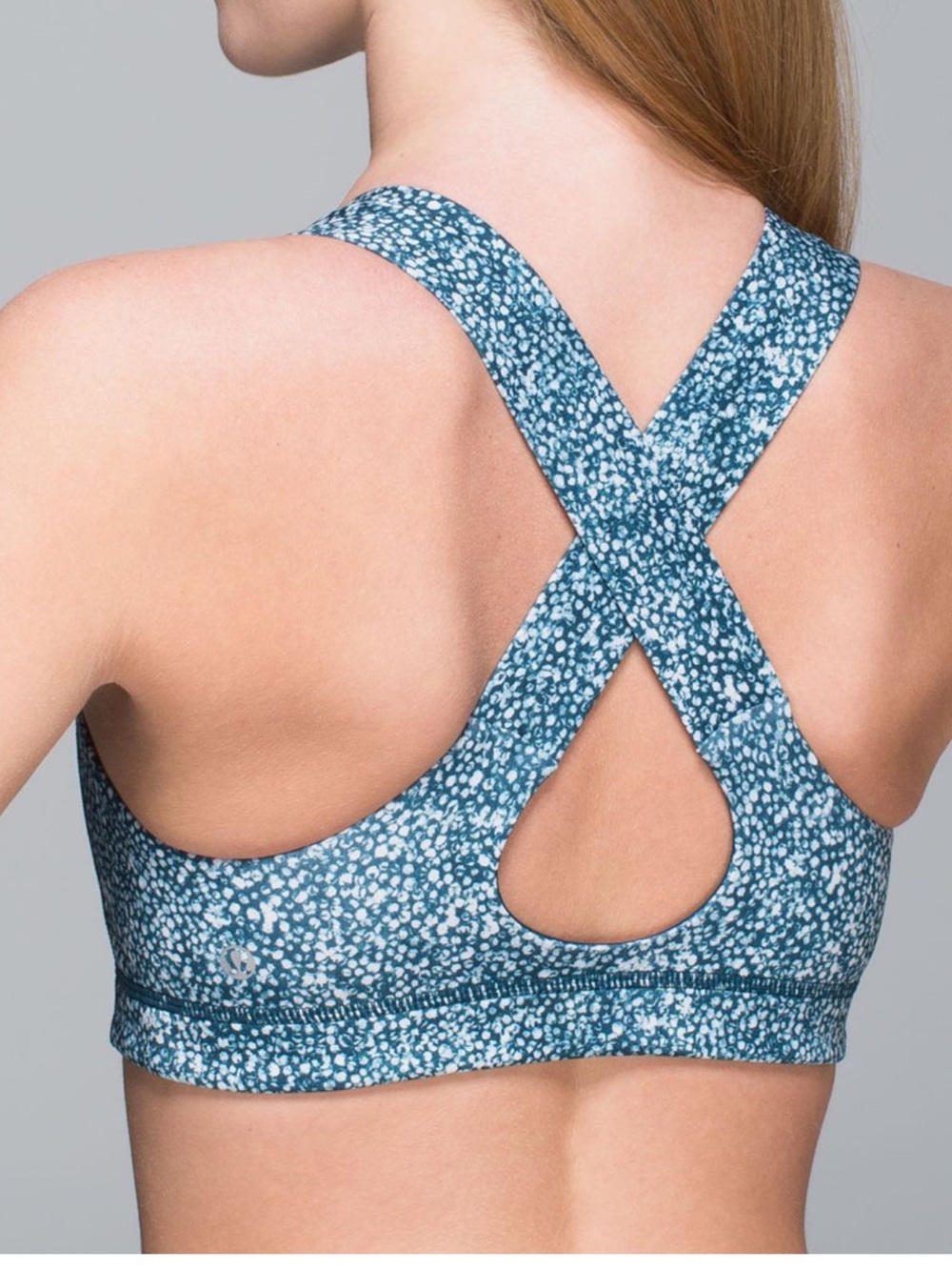 Lululemon All Sport Bra Pebble Print Parfait Pink Alberta Lake Size 8